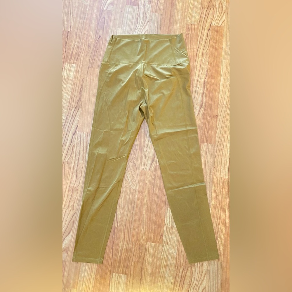 Womans Fabletics Maternity Leggings, Gold, Size XL